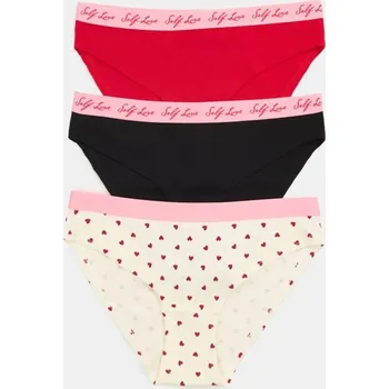 Kalhotky Sinsay - Sada 3 bavlněných kalhotek - vícebarevná - 595GV-MLC - 595GV-MLC-M