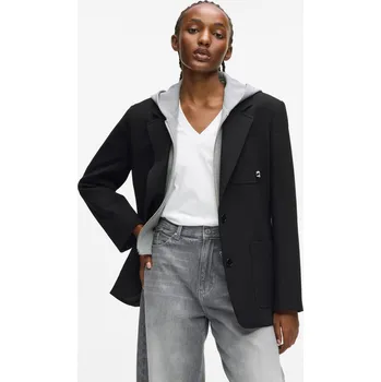 Dámské sako SAKO KARL LAGERFELD IKON TRANSFORMER BLAZER BLACK/GREY MELANGE
