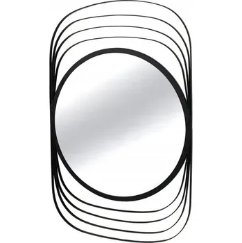 Zrcadlo Kulaté zrcadlo černý rám 66x100 TOYJ19-368