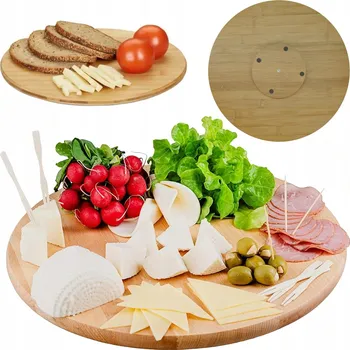 OTOČNÁ DESKA NA PIZZU SÝRY UZENINY SERVÍROVACÍ PODNOS 35 CM