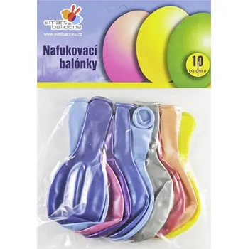 Balónek Balónek nafukovací - sada 10ks METALICKÉ 26cm