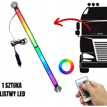 LED páska RGB LED pásek 12V na přísavky 2 kusy