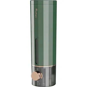 Nástěnný Dávkovač mýdla na tekutý šampon sprchový gel 450 ml ZELENÝ