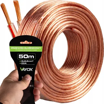 elektrický kabel Reproduktorový kabel Vayox 2x2,50 mm² 50 m