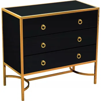 Komoda Komoda Euro-Home 81 x 40 x 76 cm, černý lesk