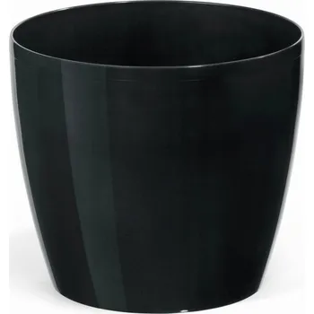 Květináč Plast Květináč černý Lamela 25 cm x 25 x 22 cm