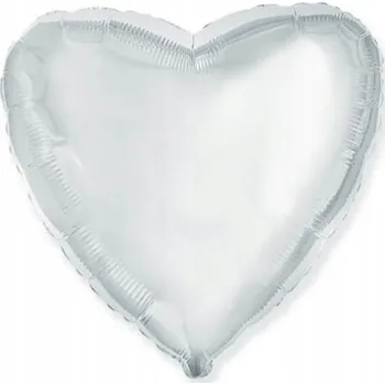 Balónek Fóliový balónek hvězda STŘÍBRNÁ SRDCE helium 45 cm