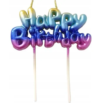 Dortová svíčka Narozeninová svíčka Rainbow 10 cm – Barevná svíčka na dort