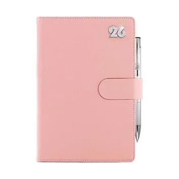 Diář Diář SPLIT CRYSTAL denní A5 2026 český - světle růžová