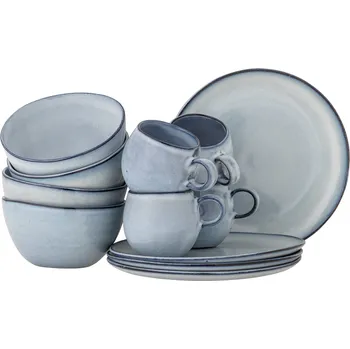 Bloomingville, Snídaňový set Sandrine, modrý, 12 dílů - Formadore
