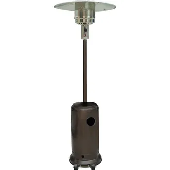 Plynový zářič Plynový terasový ohřívač s regulátorem a ochranným obalem, bronzová