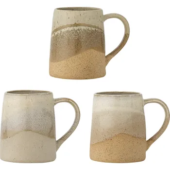 Bloomingville, Hrnky Soleia 390 ml hnědé 3 ks - Formadore