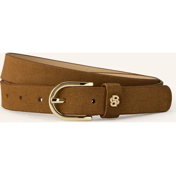 Opasek Boss Dámský Kožený Opasek Scarlet, hnědá, 95