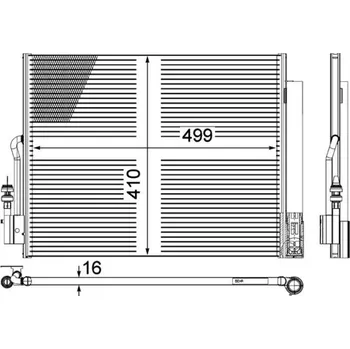 Výparník klimatizace Kondenzátor, klimatizace MAHLE AC 596 000P