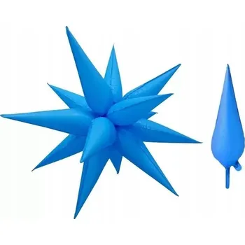 Balónek Fóliový balónek hvězda fluorescenční modrá 3D IMPREZA BALÓNKY PARTY 66 cm