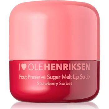 Pleťový peeling OLEHENRIKSEN Pout Preserve Sugar Melt Exfoliating Lip Scrub cukrový peeling na rty odstín Strawberry Sorbet 8 g