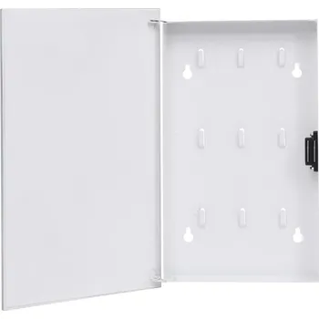 Skříňka na klíč vidaXL Schránka na klíče s magnetickou deskou bílá 30 x 20 x 4 cm