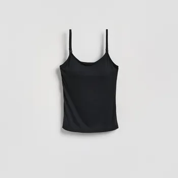 Reserved - Hladký top z viskózy - černý - 508IY-99X - 508IY-99X-S