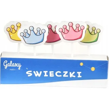 Dortová svíčka Narozeninové svíčky BAREVNÉ KORUNY 5ks OSLAVA NAROZENINY PÁRTY