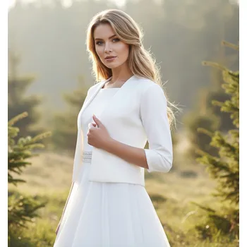 Bolerko Bílé bolerko ke svatebním šatům BS-13 Vybraná velikost: 40