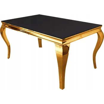 Jídelní stůl Jídelní stůl glamour zlatý bílý 200x100x75 cm TH306