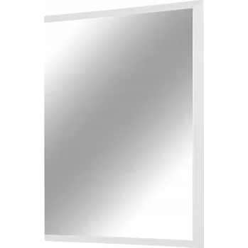 Zrcadlo Fazetové zrcadlo v bílém rámu 100x120 cm 12F-390