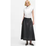 SUKNĚ KARL LAGERFELD STUD DETAIL FAUX LEATHER SKIRT BLACK