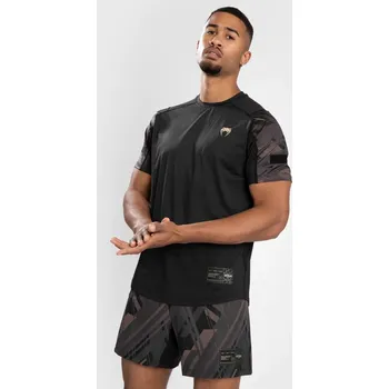 Pánské funkční triko Venum Tecmo 2.0 Dry Tech - Black/Brown Velikost: XXL