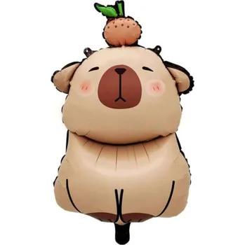 Balónek Velký fóliový balónek Kapybara narozeninová oslava pro děti 70/40 cm dekorace