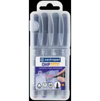 Permanentní popisovač černý Centropen 4 ks