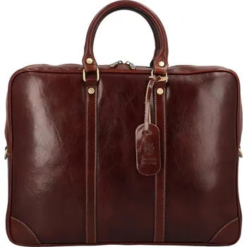 Kabelka Luxusní kožená pracovní taška Velda, hnědá