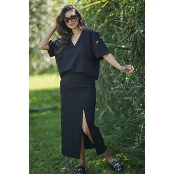 Dámská souprava s tužkovou sukní NU468 Barva: Černá, Velikost: M