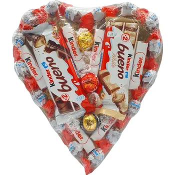 Čokoláda Valentýnské čokoládové srdce Kinder a Lindt – dárkový set