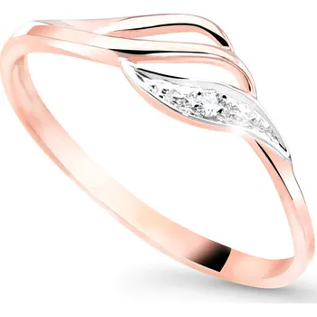 Prsten Cutie Jewellery Půvabný prsten z růžového zlata se zirkony Z8023–10-X-4 58 mm + 2 měsíce na vrácení zboží