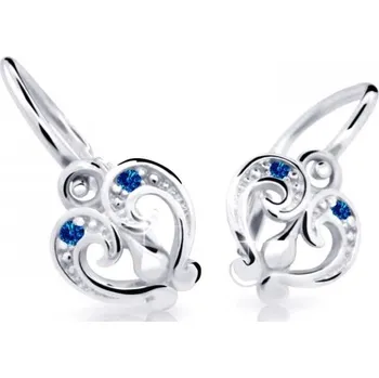 Náušnice Cutie Jewellery Slušivé dětské náušnice z bílého zlata C2211-10-X-2 modrá + 2 měsíce na vrácení zboží