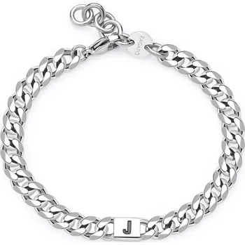 Náramek S'Agapõ Pánský ocelový náramek s písmenem J Monogram SMG20 + 2 měsíce na vrácení zboží