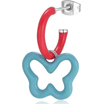 Módní doplněk S'Agapõ Ocelová single náušnice 2v1 Motýlek Vibes SVB51 + 2 měsíce na vrácení zboží