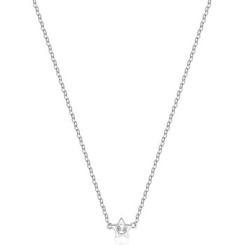Náhrdelník S'Agapõ Půvabný pozlacený náhrdelník Hvězdička s krystalem Click SCK05 + 2 měsíce na vrácení zboží