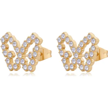 Módní doplněk S'Agapõ Pozlacené motýlové náušnice s krystaly Twinkle SWN30 + 2 měsíce na vrácení zboží