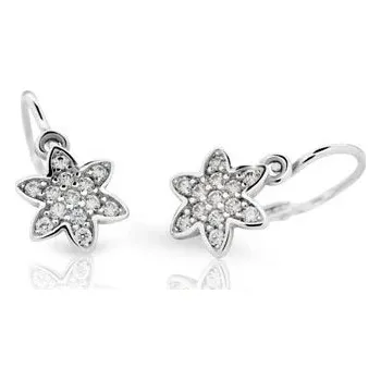 Náušnice Cutie Diamonds Dětské náušnice Hvězdičky z bílého zlata s brilianty DC2206-10-00-X-2 + 2 měsíce na vrácení zboží