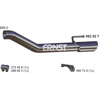Přední díl výfuku Výfuková trubka ERNST 062527