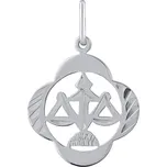 Silvego Stříbrný přívěsek znamení zvěrokruhu Váhy - čtyřlístek SILVEGOB10281S10 + 2 měsíce na vrácení zboží