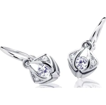 Náušnice Cutie Diamonds Slušivé dětské náušnice z bílého zlata s brilianty DC2217-10-00-X-2 + 2 měsíce na vrácení zboží