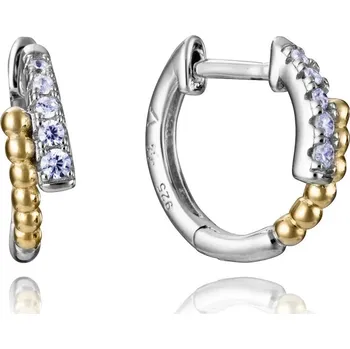 Módní doplněk Viceroy Bicolor kruhové náušnice ze stříbra 2311E100-30 + 2 měsíce na vrácení zboží