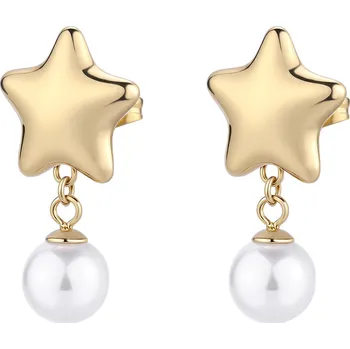 Módní doplněk S'Agapõ Hvězdičkové náušnice s perličkami Stellar SSE50 + 2 měsíce na vrácení zboží
