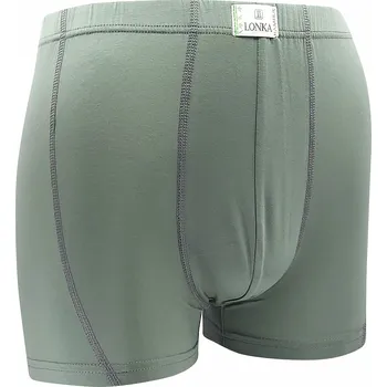 Boxerky LONKA NORBERT / Pánské luxusní boxerky z bambusu - olivová M