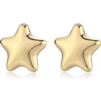 Módní doplněk S'Agapõ Pozlacené peckové náušnice Hvězda Stellar SSE54 + 2 měsíce na vrácení zboží