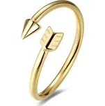 S'Agapõ Hravý otevřený pozlacený prsten z oceli Click SCK143 + 2 měsíce na vrácení zboží
