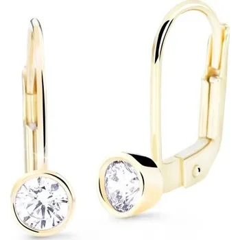 Náušnice Cutie Diamonds Půvabné visací náušnice ze žlutého zlata s brilianty DZ8017-55-10-X-1 + 2 měsíce na vrácení zboží