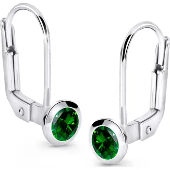 Náušnice Cutie Diamonds Půvabné visací náušnice z bílého zlata se smaragdy DZ8003-55-SM-X-2 + 2 měsíce na vrácení zboží